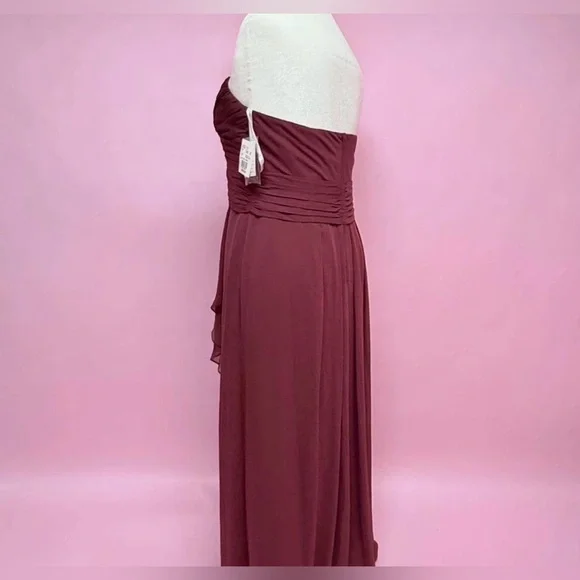 David’s Bridal Wine Colored Evening Gown - Picture 6 of 8